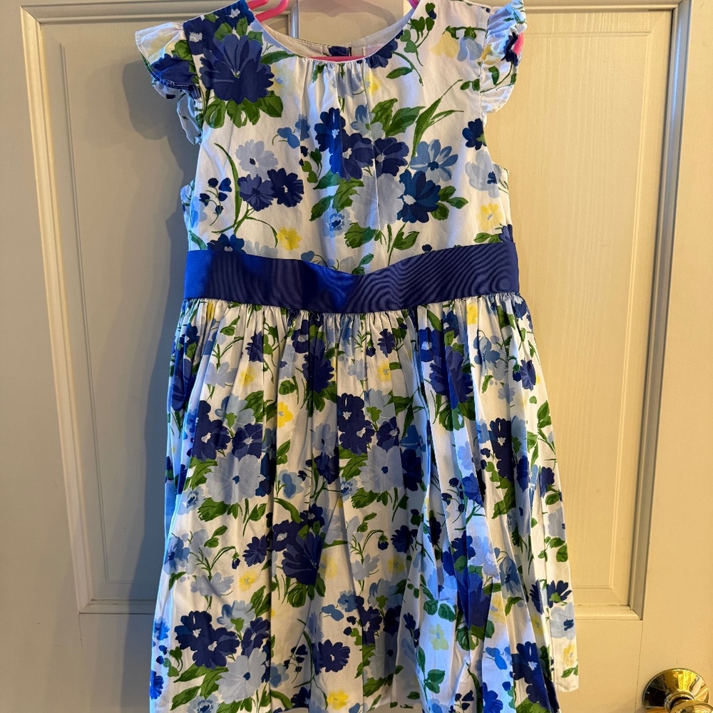 Janie & Jack Floral Blue Girls Dress Size 6